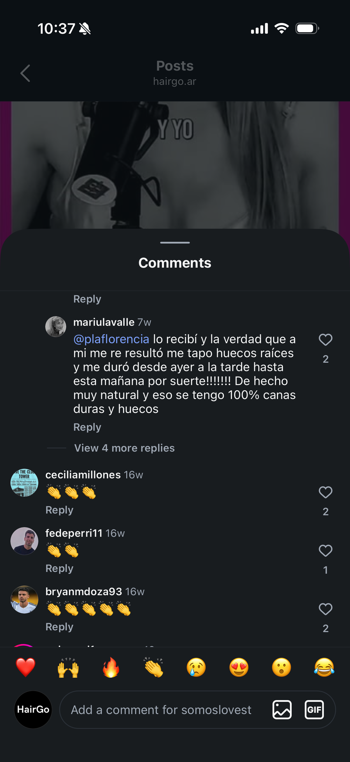 Captura de mensaje de cliente